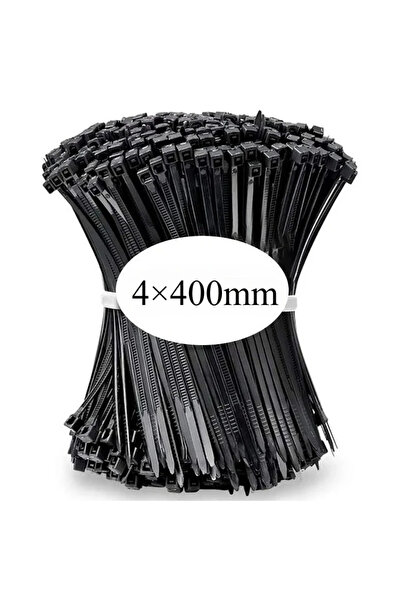 Choice 100 قطعة سوداء - 4 × 400 مم، رباط بلاستيكي نايلون ذاتي القفل، 100 قطعة...