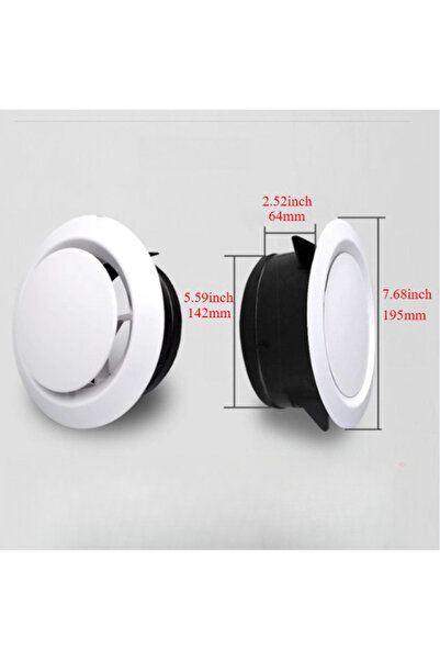 Choice غطاء عادم 100 مم 75/100/125/150 مم، مصنوع من مادة ABS، مزود بفتحة تهوي...