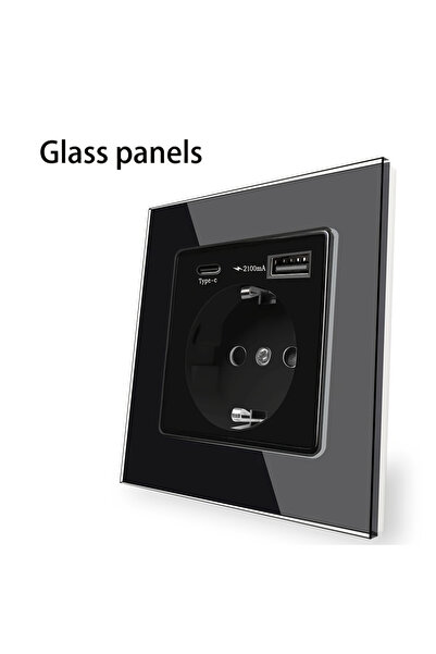 Choice Glass White EU Standard Type-C USB Power Socket High-Quality Material ...