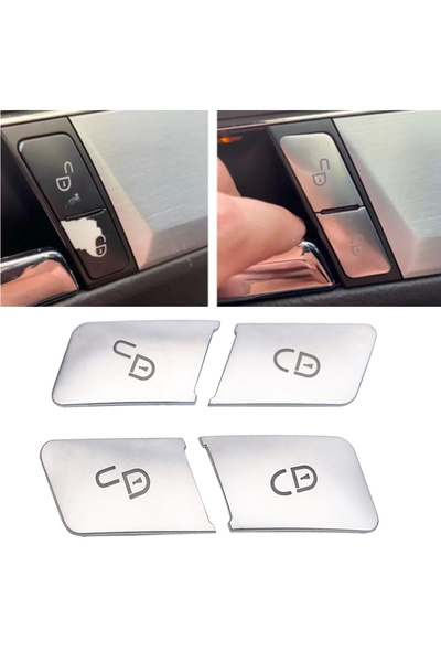 Choice1 أغطية أزرار قفل أبواب السيارة فضية اللون، 4 قطع/مجموعة، مناسبة لسيارا...