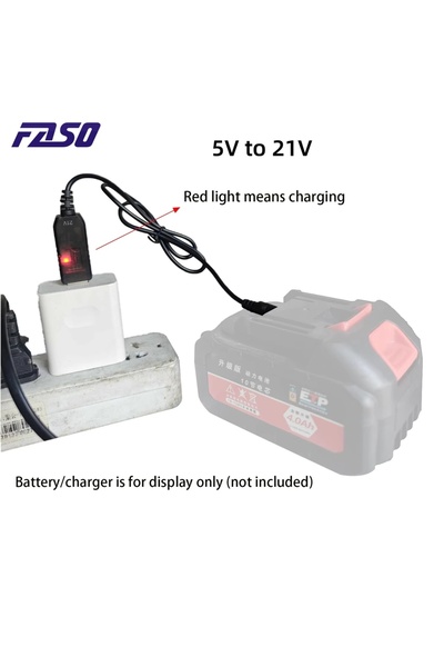 Choice 1pc 5V to 21V boost cable 21V battery dedicated charging cable DC inte...