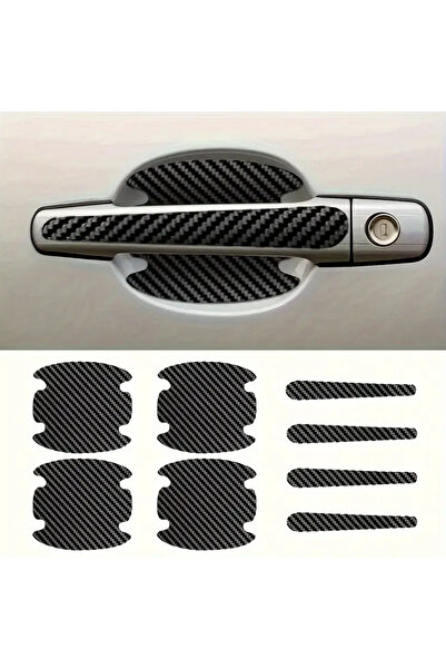 Choice black 8PCS door handle sticker, scratch-proof car door protective stic...