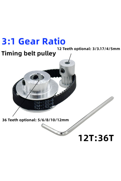 Choice32 حزام التوقيت 36 سنًا، قطر 12 مم، 12 سنًا، قطر 5 مم، 2GT-188-6 مم، 2G...