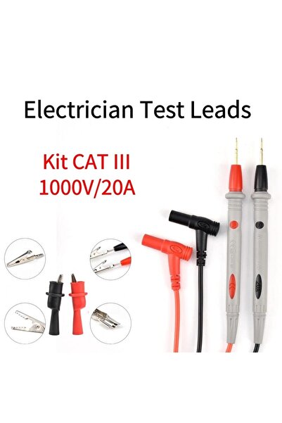 Choice أسلاك اختبار متعددة الاستخدامات 20 أمبير، كابل عالمي، تيار متردد/مستمر...