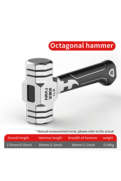 Choice Octagonal Hammer Small Hammer Mini Claw Hammer Head Fitter Hammer Octa...