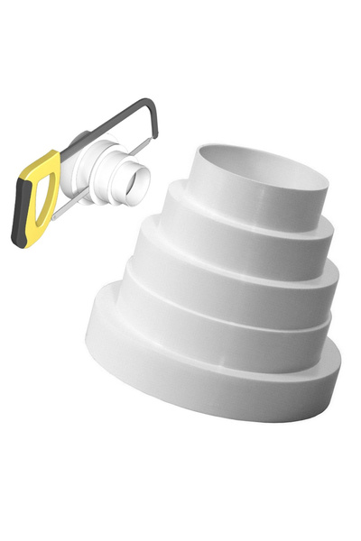 Choice 1Pcs ABS Plastic Duct Reducer Extractor Fan Pipe Connector 80/100/110/...