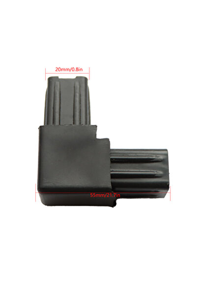 Choice9 قطعة واحدة من وصلة زاوية قائمة بطول 22 مم، متوفرة بأطوال 20 مم، 22 مم...