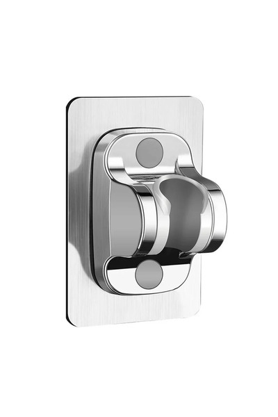 Choice Silver 1PC ABS Shower Bracket Base Strong Universal Adhesive Waterproo...