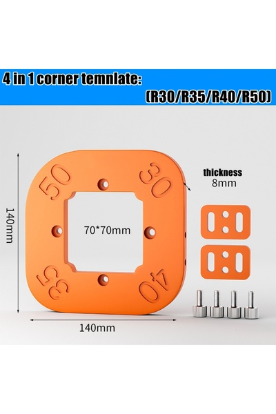 Choice قوالب نصف قطر الزوايا لماكينة توجيه النجارة من R30 إلى R50، وقوالب توج...