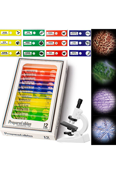 Alloet مجهر جيب يدوي محمول للعينات، تكبير 60-120 مرة، مجهر علمي تعليمي يعمل ب...