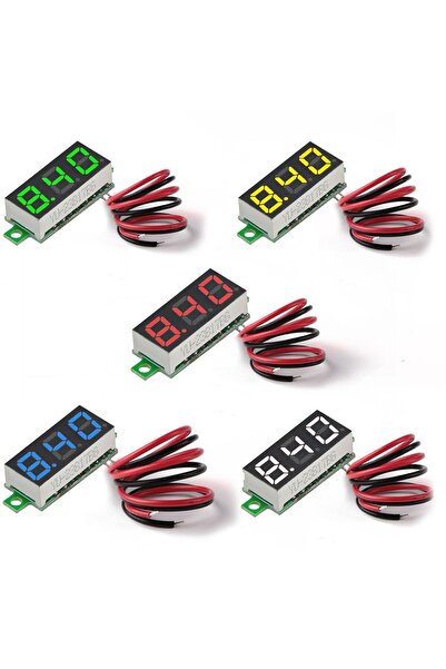 Choice6 5 قطع من أجهزة قياس الفولتية الرقمية الصغيرة للتيار المستمر، مقاس 0.2...