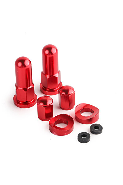 Choice غطاء صمام أحمر من موتروس، صواميل ومسامير فاصلة لحافة دراجة ترابية، منا...