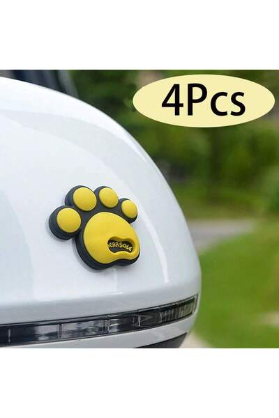 Choice ملصقات سيارات كرتونية صفراء على شكل آثار أقدام كلب، ملصقات زخرفية مضاد...