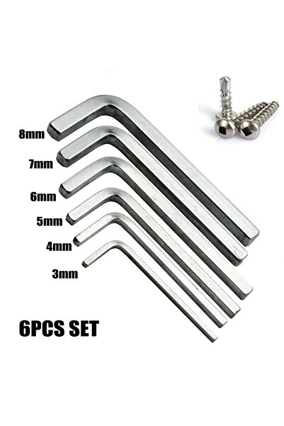 Choice مجموعة أدوات يدوية مكونة من 6 قطع: مفتاح ربط مربع الرأس على شكل حرف L،...