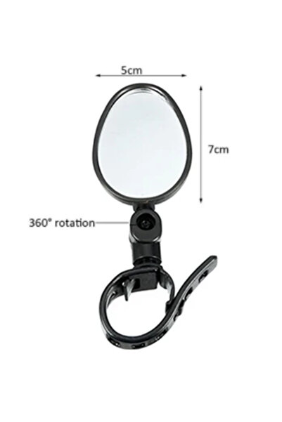 Choice قطعتان من مرايا الرؤية الخلفية الدائرية القابلة للتعديل والدوران للدرا...