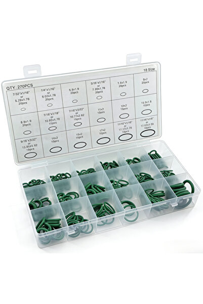 Choice1 ٢٧٠ قطعة - علبة تحتوي على ٢٧٠ قطعة من الحلقات المطاطية الخضراء، حلقات...