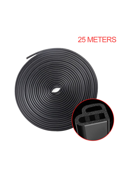 Choice3 25 meters SEAMETAL Car Door Seal Strip Double Layer Sealing Protector...