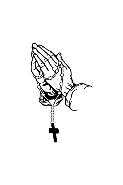 Choice ملصق أسود لهيكل السيارة، على شكل يد بوذا، خرزة صلاة، إيماءة صلاة مقدسة...