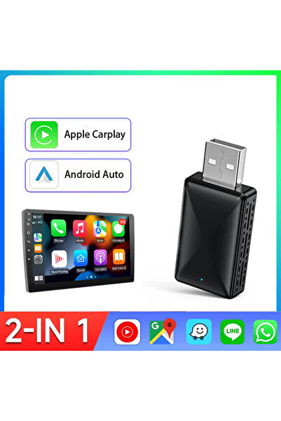 choice2 2IN1 CarP Auto 2in1 Wired to Wireless CarPlay Android Auto Adapter fo...