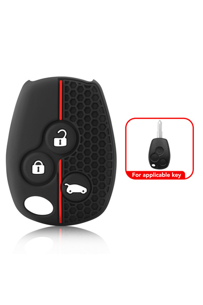 Choice1 غطاء مفتاح سيليكون بثلاثة أزرار، مناسب لسيارات رينو كليو 3، لوجان 2، ...