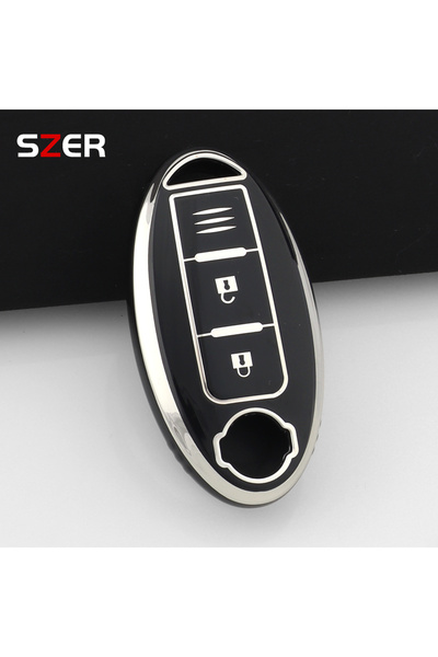 Choice17 غطاء أسود من مادة TPU لحماية مفتاح السيارة عن بعد، مناسب لسيارات نيس...