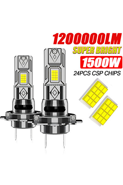 Choice مصابيح أمامية H7 LED CANBUS عالية السطوع مع تبريد بالمروحة، قطعتان، 15...