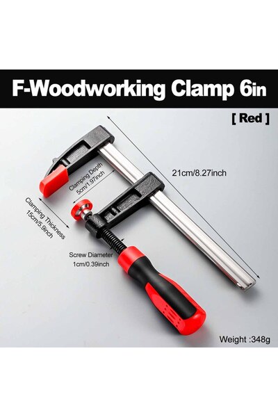 Choice1 Red 1pc F Clamp Quick-Release – Industrial-Grade Metal/Wood Clamp – H...