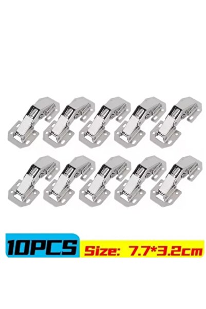 Choice 10 قطع مفصلات خزائن فولاذية بزاوية 90 درجة، بدون ثقب، مفصلات هيدروليكي...