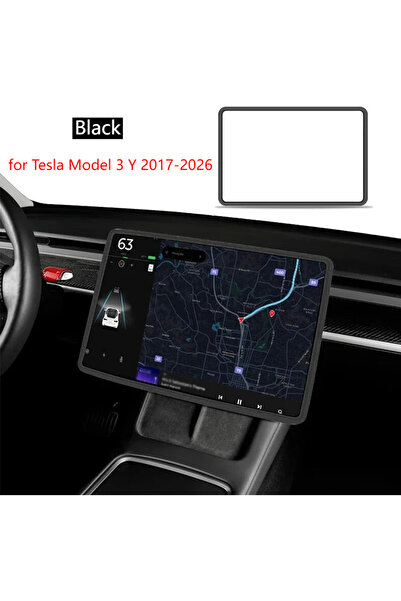 Choice إطار شاشة أسود لحماية شاشة سيارة تسلا الجديدة، إطار حماية الشاشة، غطاء...