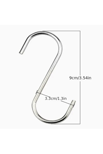 Choice 20 قطعة 9 سم، 10 قطع خطافات على شكل حرف S شديدة التحمل مصنوعة من الفول...