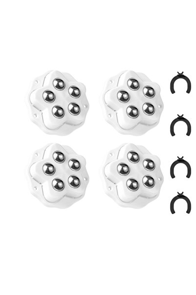 Choice 4Pcs White steel 4PCS Self Adhesive Caster Wheels Super Load-bearing 5...