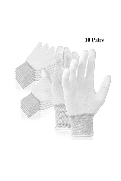 Choice ١٠ أزواج من قفازات تغليف السيارات بالفينيل، مصنوعة من النايلون المطلي ...