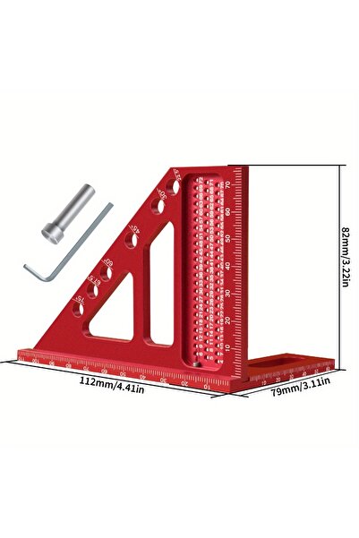 Choice مسطرة قياس ثلاثية الأبعاد مطورة من سبائك الألومنيوم لأعمال النجارة، مر...