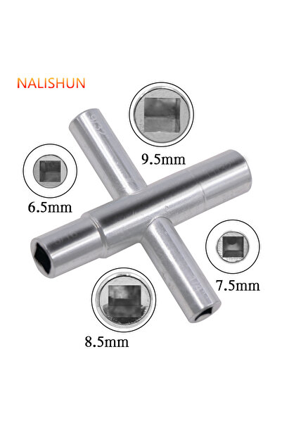 Choice مفتاح ربط عالمي 4 في 1، مفتاح مربع، مناسب للسباكة والحمامات، لخزائن عد...