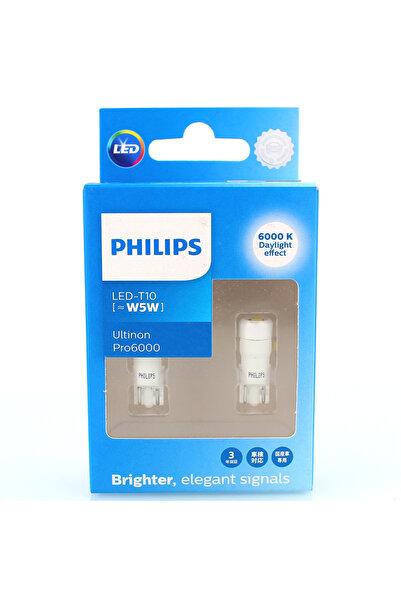 Philips 6000K 1 pair LED T10 W5W Ultinon Pro6000 4000K 6000K White Bright Car...