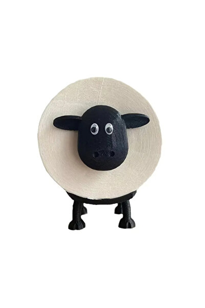 Choice حامل ورق تواليت أسود على شكل خروف لطيف، قطعة واحدة، ديكور حمام مستقل ع...