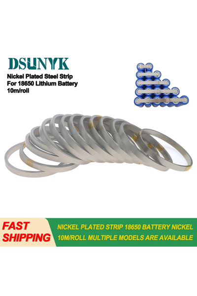 choice2 شريط موصل مطلي بالنيكل لبطارية ليثيوم أيون 18650، بطول 10 أمتار، وعرض...