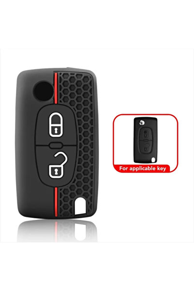 Choice1 غطاء مفتاح سيارة سيليكون جديد بزرين، مناسب لسيارات سيتروين C2، C3، C4...