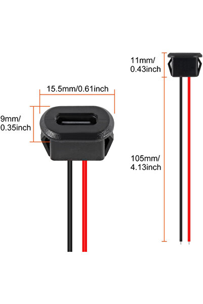 Choice ١٠ قطع سوداء، ٥/١٠ قطع، هيكل أنثى من النوع C، مقاوم للماء، سلك لحام ثن...