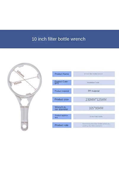 Choice1 مفتاح ربط زجاجة مقاس 10 بوصات، قطعة واحدة، مفتاح ربط غلاف فلتر لعلبة ...