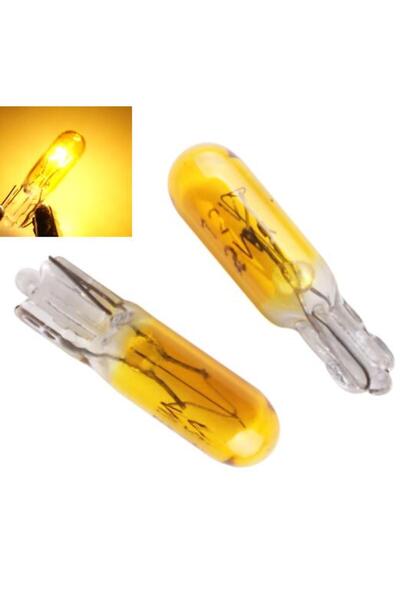 Choice5 10 مصابيح LED صفراء للسيارة، 10 مصابيح W2W T5، مصابيح هالوجين، 12 فول...