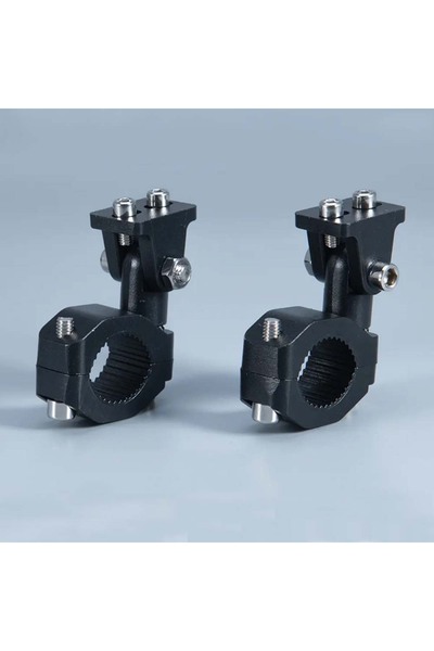 Choice1 2pcs Motorcycle LED Headlight Spotlight Clamps Bracket Tube Mount for...