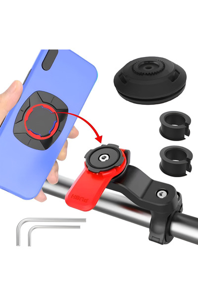 Choice حامل هاتف للدراجات النارية باللون الأحمر، حامل هاتف مضاد للاهتزاز مع م...