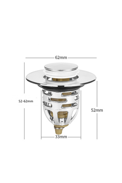 Choice Silver Bathroom Sink Plug Stopper Washbasin Universal Pressing Water P...