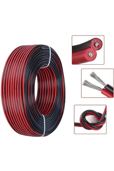 Choice سلك توصيل أحمر وأسود بطول 10 أمتار، مقاس 18 AWG، بجهد 12 فولت، ثنائي ا...