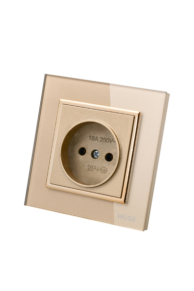 Choice مفتاح إضاءة زر مقاوم للهب، ذهبي اللون، بمعيار الاتحاد الأوروبي، مقبس و...