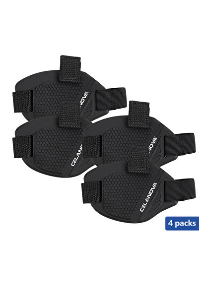 Choice 4 قطع من أغطية أحذية الدراجات النارية السوداء العالمية، واقيات لأحذية ...