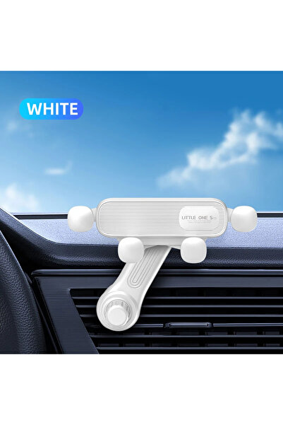 Choice حامل هاتف سيارة أبيض مطور، يُثبت بمشبك على فتحة التهوية، حامل جوال عال...