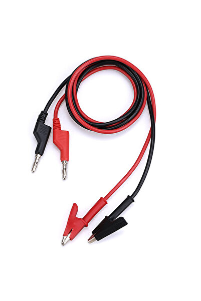 Choice 1pair 4pcs 1M Double End Test Lead Wire Line Electrical Voltage 4mm Ba...