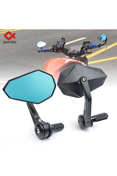 Choice مرايا جانبية سوداء مقاس 7/8 بوصة تُركّب على أطراف مقود الدراجة النارية...